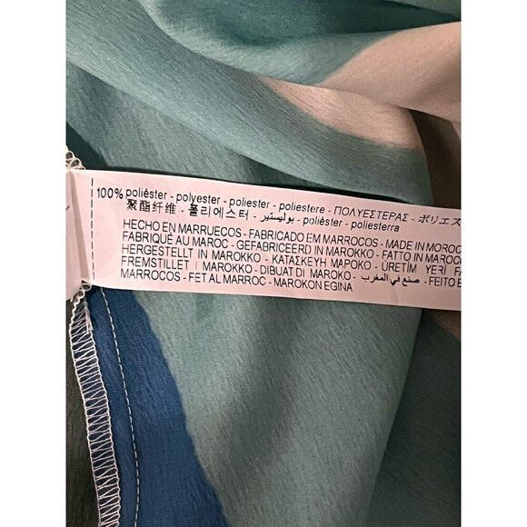 New Zara Satin Striped Back Tie Bow Sleeveless Asymmetric Tunic Blouse Top - Picture 5 of 10